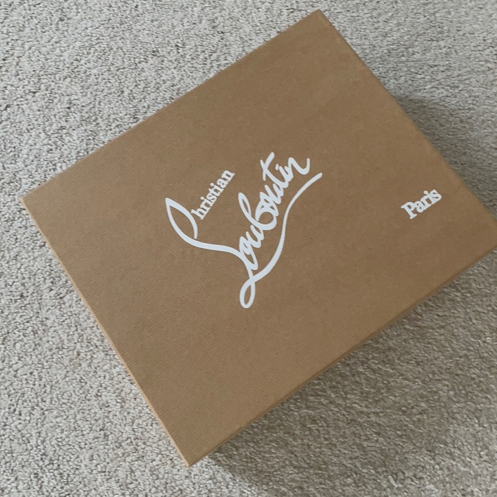 Empty Christian Louboutin shoe boxes